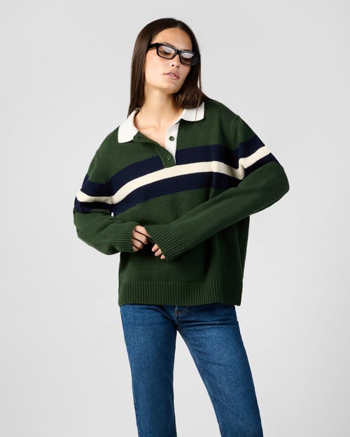 Weworewhat Knitted Rugby Shirt In Green
