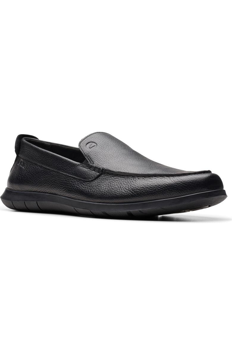Clarks<sup>®</sup> Flexway Step Slip-On, Main, color, Black Leather