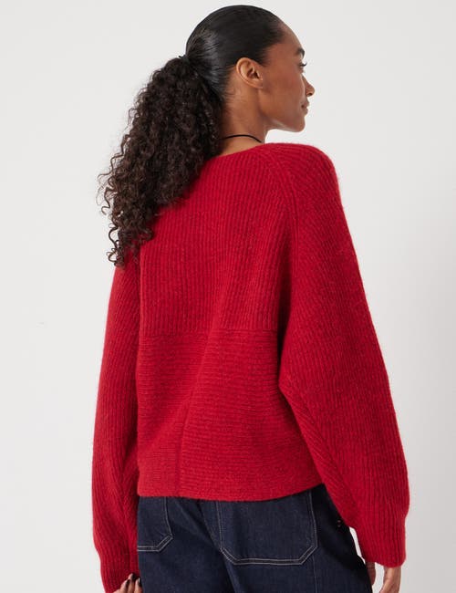 Hush Betty Wool Blend Sweater In Red