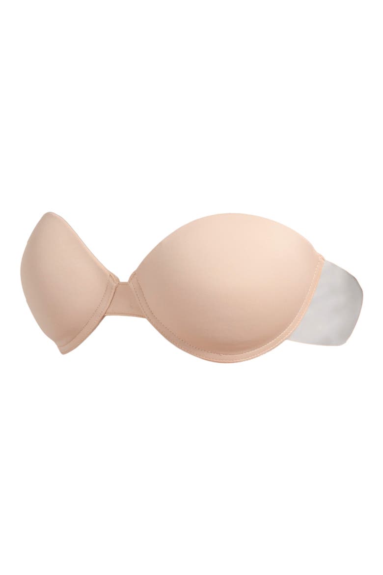 Go Bare Ultimate Boost Backless Strapless Reusable Adhesive Underwire Bra, Main, color, NUDE