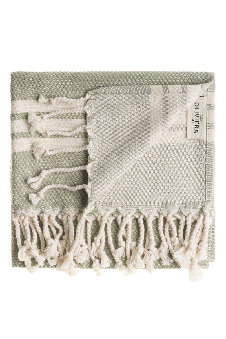 Newport Turkish Cotton Hand & Kitchen Towel Bundle, Alternate, color, Sage Green