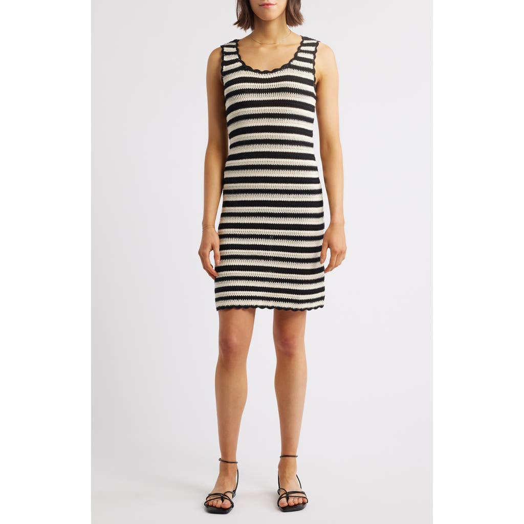 Charles Henry Knit Tank Dress In Black
