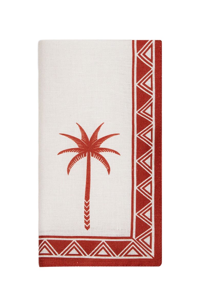 La DoubleJ Large Napkins Set Of 2, Alternate, color, Date Palms Napkin Mattone
