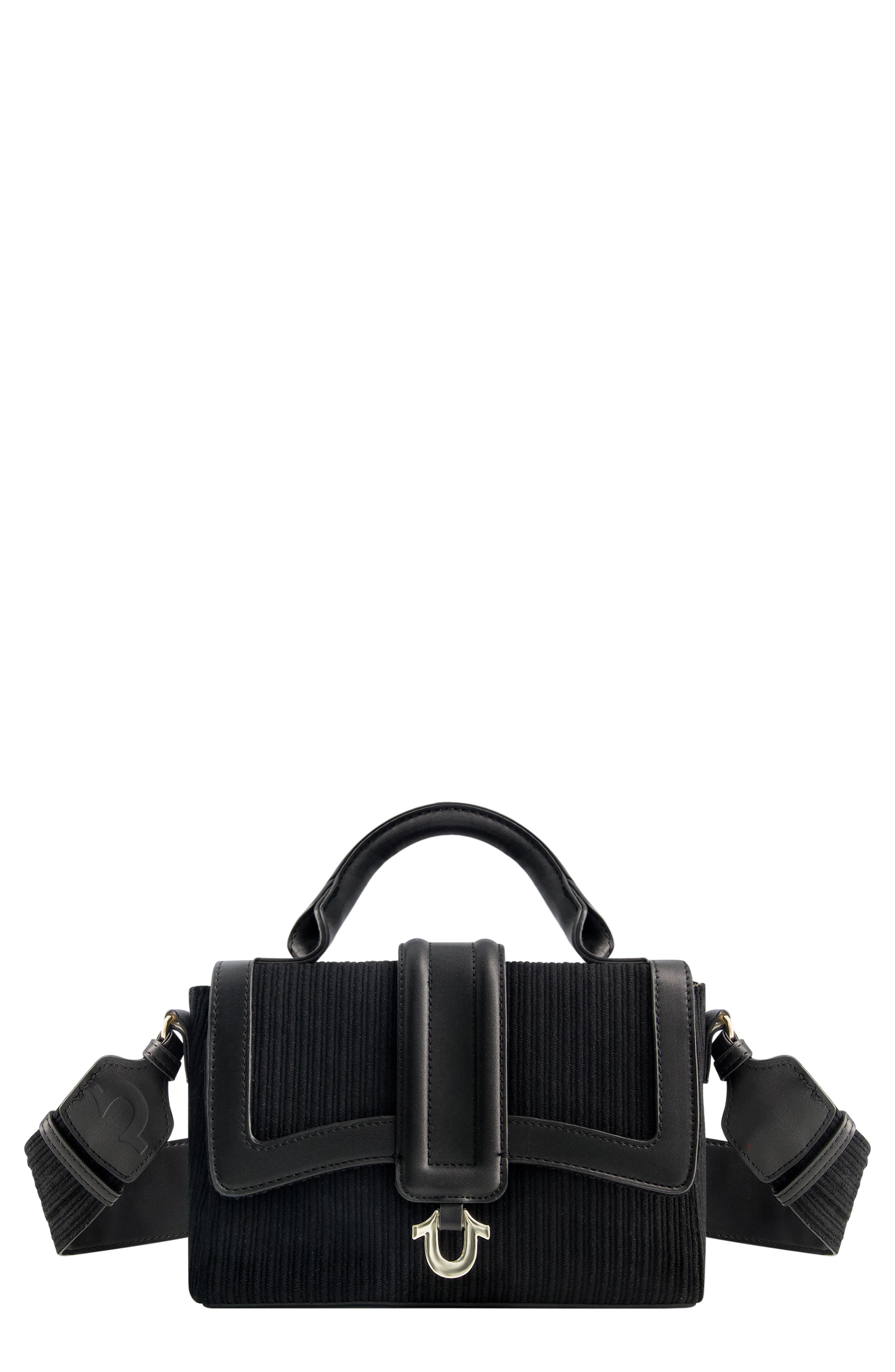 True Religion Corduroy Horseshoe Flap Bag