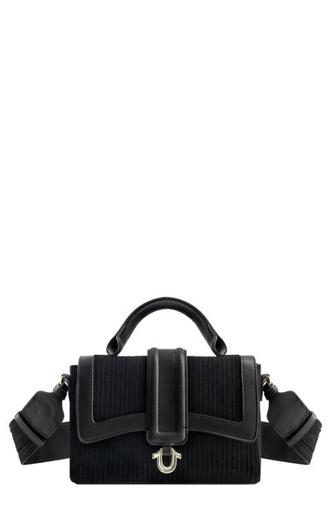 Corduroy Horseshoe Flap Bag