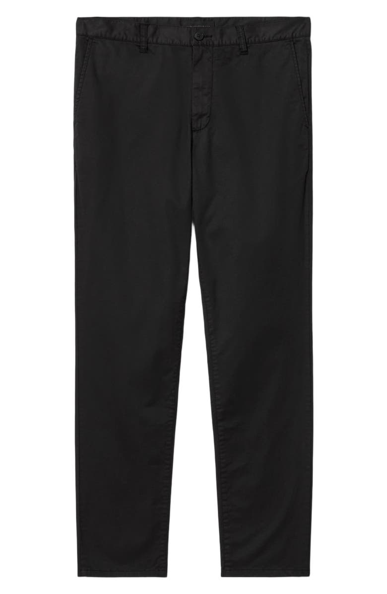 John Varvatos Lenny Slim Fit Chino Pants, Alternate, color, Black