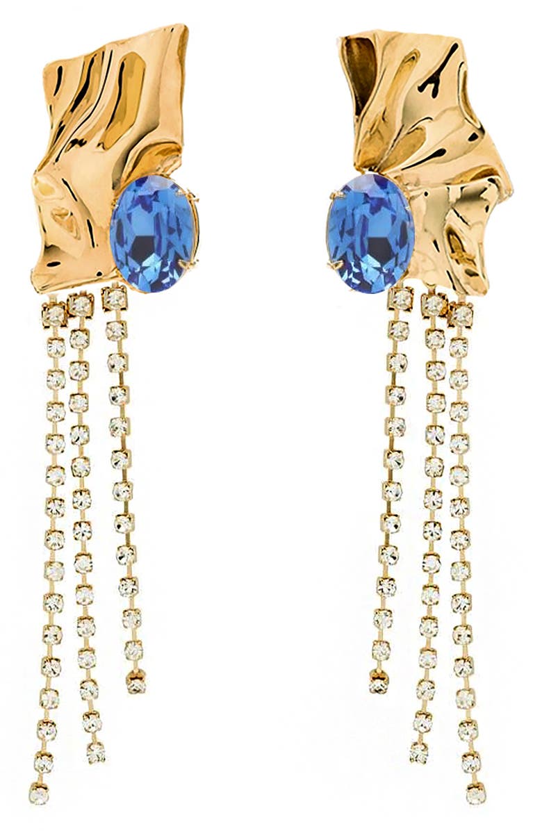 Sterling King Kiki Crystal Drop Earrings, Main, color, 