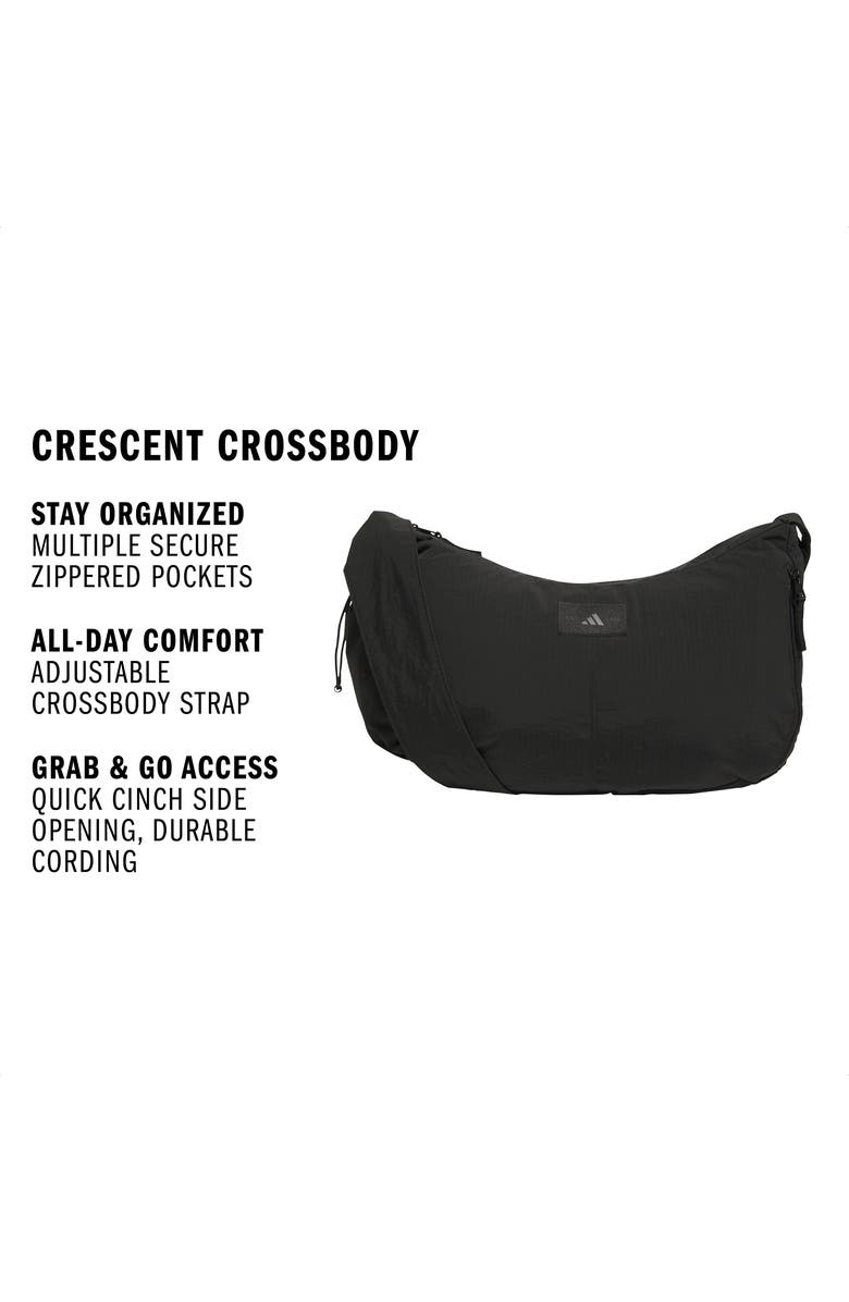 adidas Crescent Crossbody Bag, Alternate, color, Black