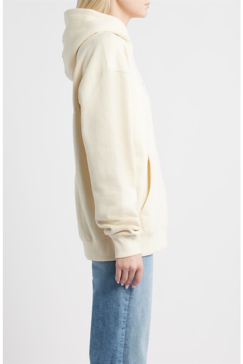 You Can't Pour Embroidered Cotton Blend Hoodie, Alternate, color, CREAM