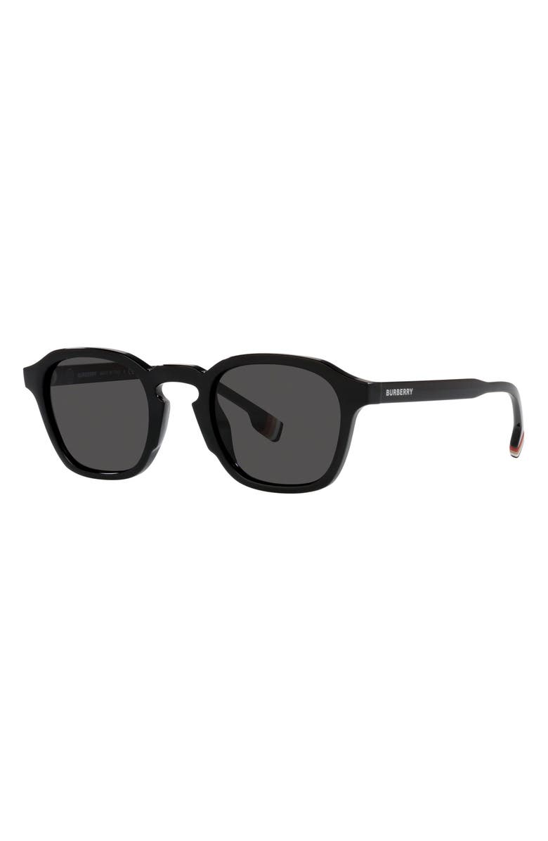 Burberry 49mm Round Sunglasses, Alternate, color, 