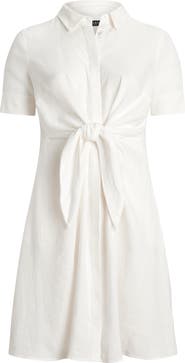 Lauren Ralph Lauren Tie Front Linen Shirtdress