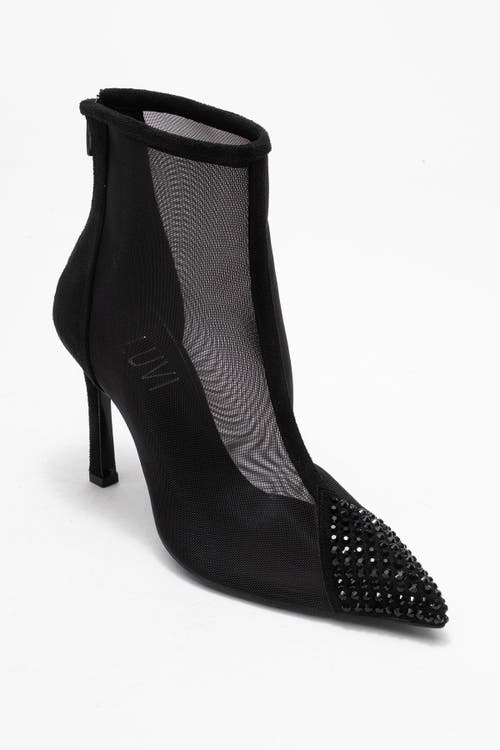 Prologue Shoes Farella Mesh Embellished Back-zip Bootie In Multi