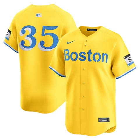 Men's Nike Garrett Crochet Gold Boston Red Sox Alternate Limited Jersey