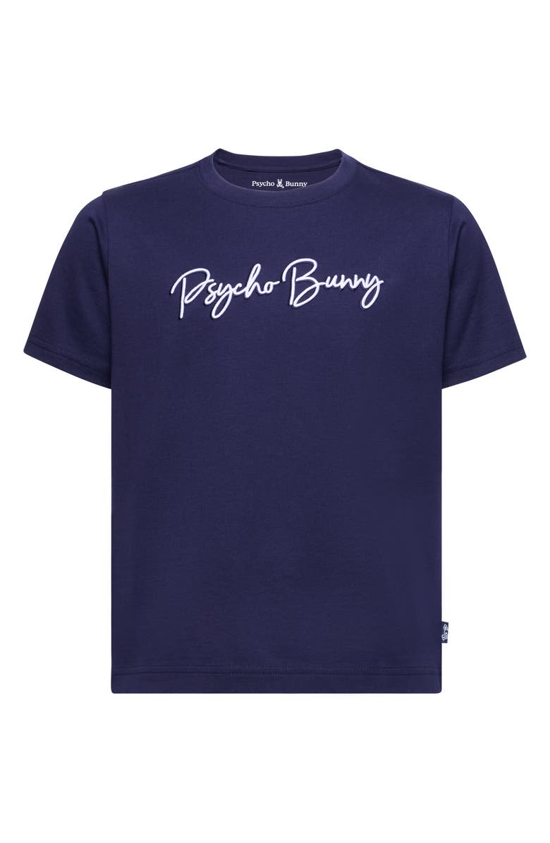 Psycho Bunny Kids' Genesee Embroidered T-Shirt, Main, color, 
