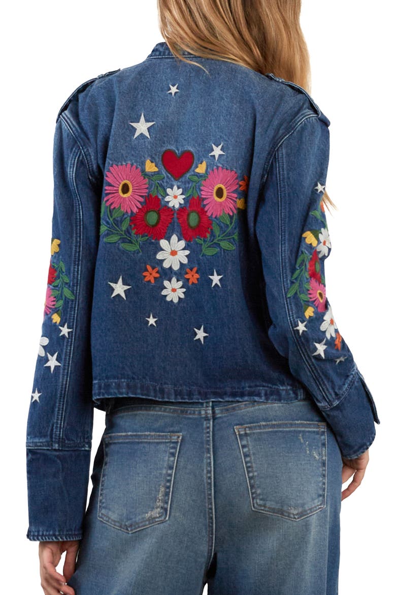 Headliner Embroidered Band Jacket, Alternate, color, DUSK DENIM