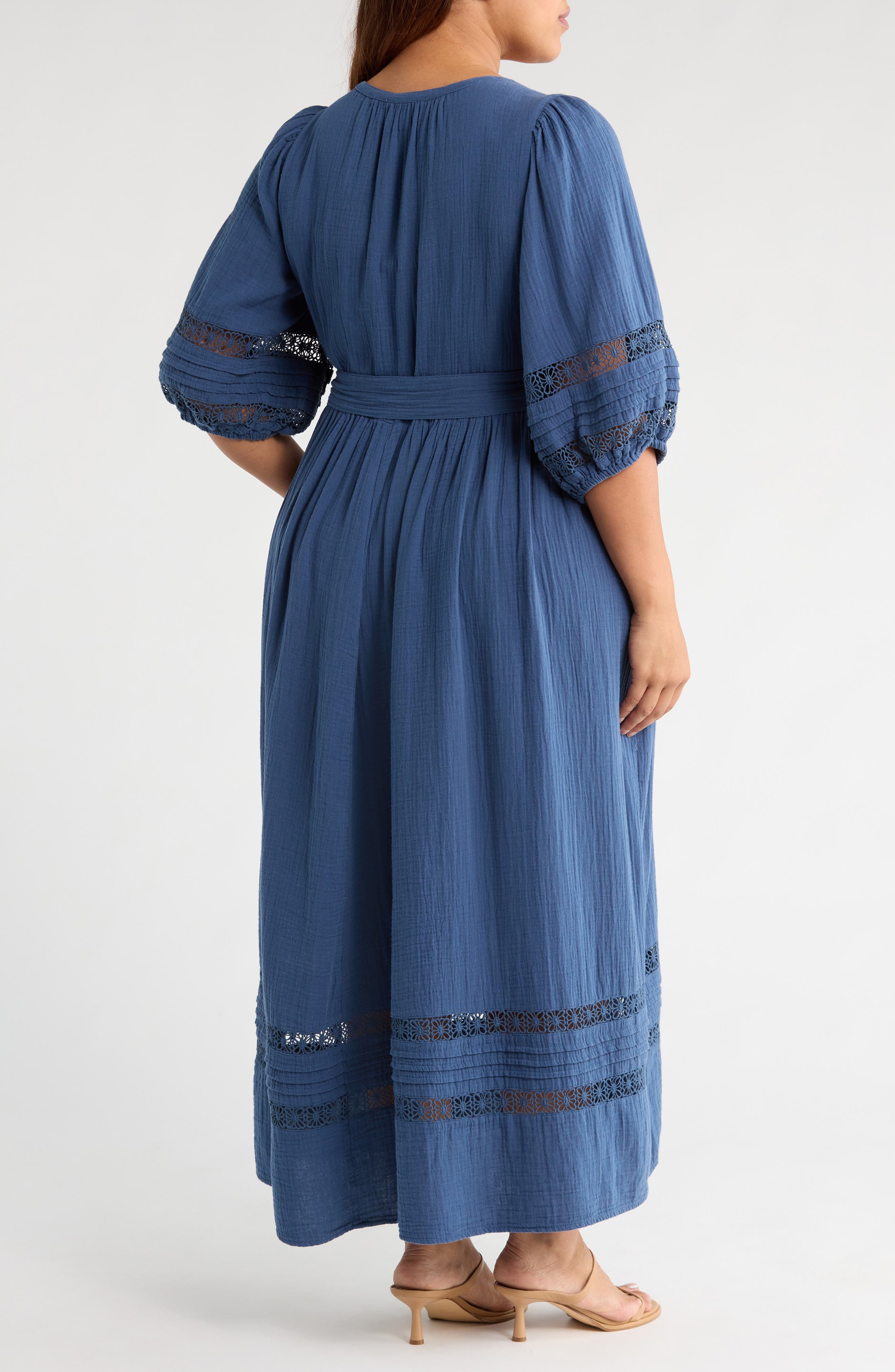 Belted Cotton Maxi Dress - image 2