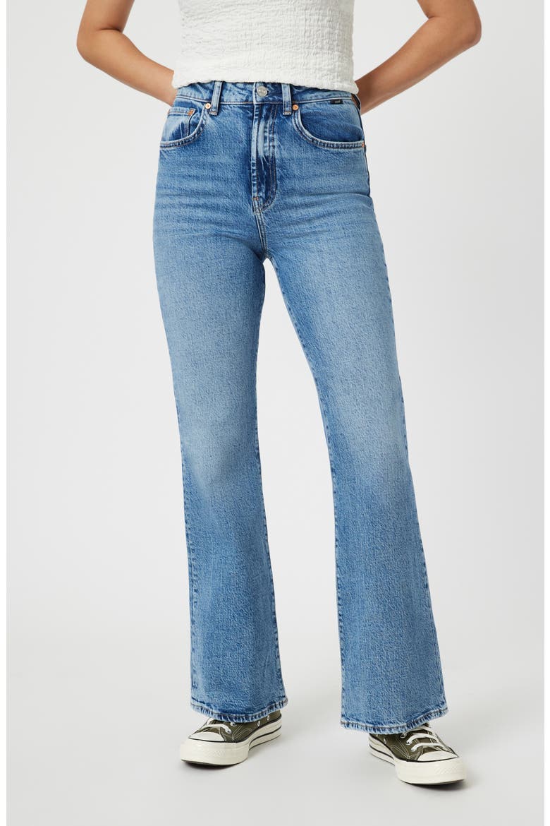 Los Angeles Straight Leg Jeans, Main, color, LIGHT INDIGO RECYCLED BLUE