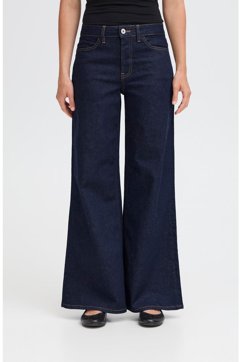 High Waist Wide Leg Jeans, Main, color, DENIM AUTH BLUE