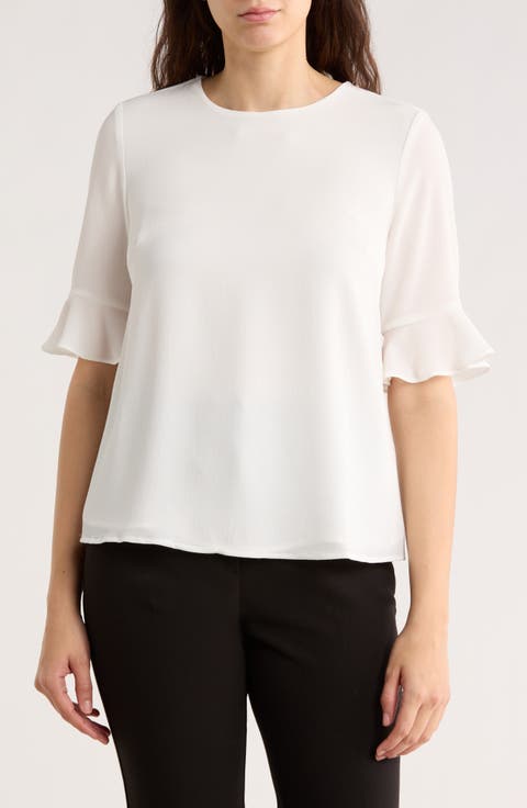 Ruffle Short Sleeve Top