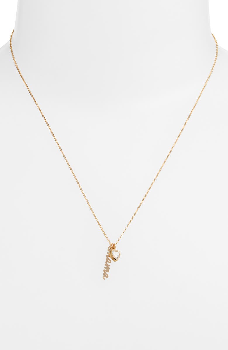 Set & Stones Vivienne Mama Pendant Necklace, Alternate, color, Gold