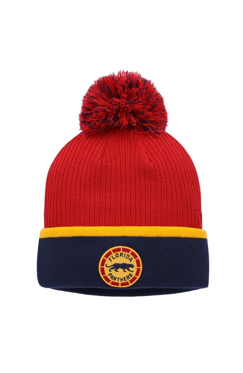 FANATICS Women's Fanatics Navy/Red Florida Panthers 2026 NHL Winter Classic Cuffed Pom Knit Hat, Main, color, Navy