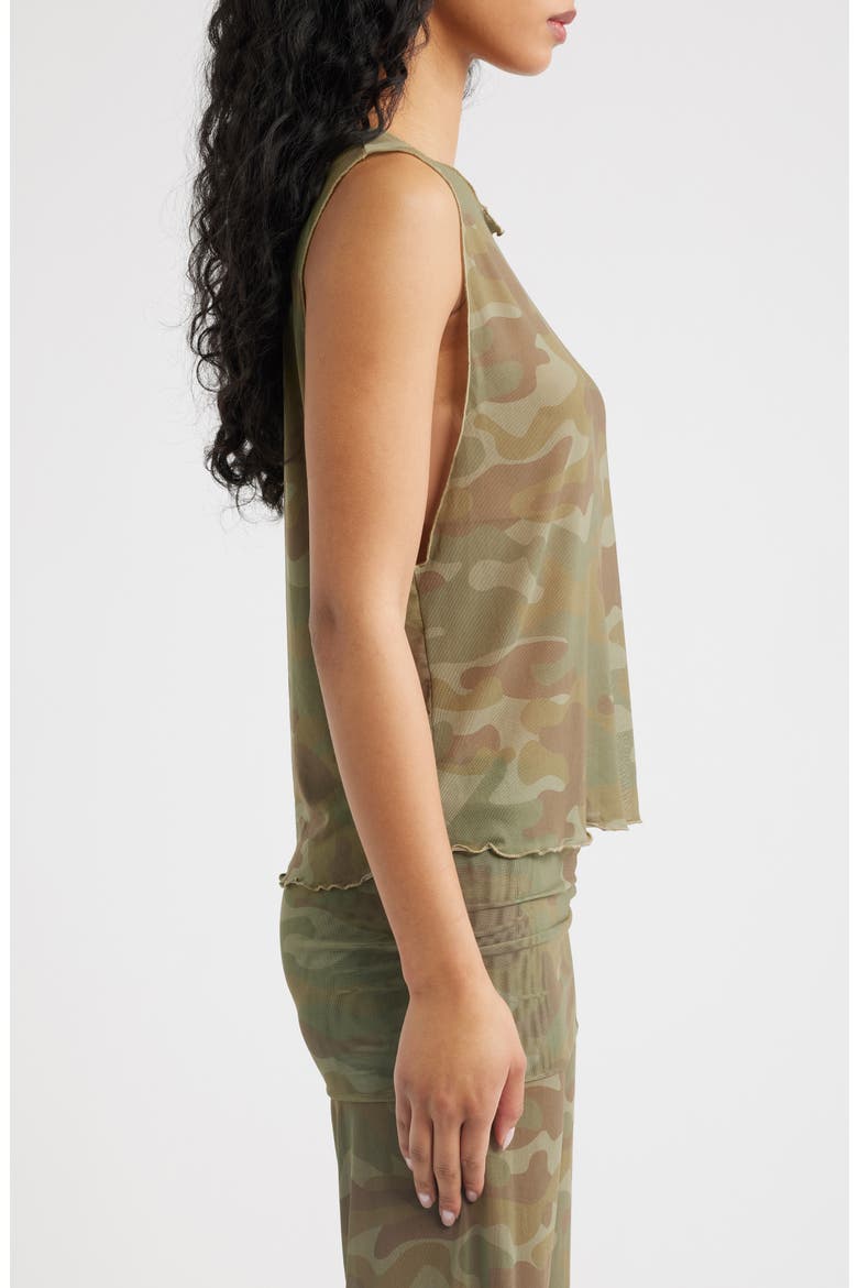 Melody Sheer Mesh Tank, Alternate, color, CAMO