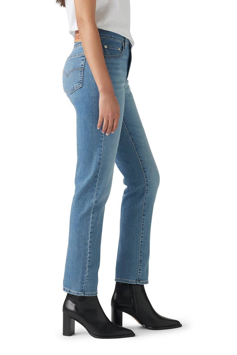 724™ High Waist Straight Leg Jeans, Alternate, color, ETERNAL INDIGO MID