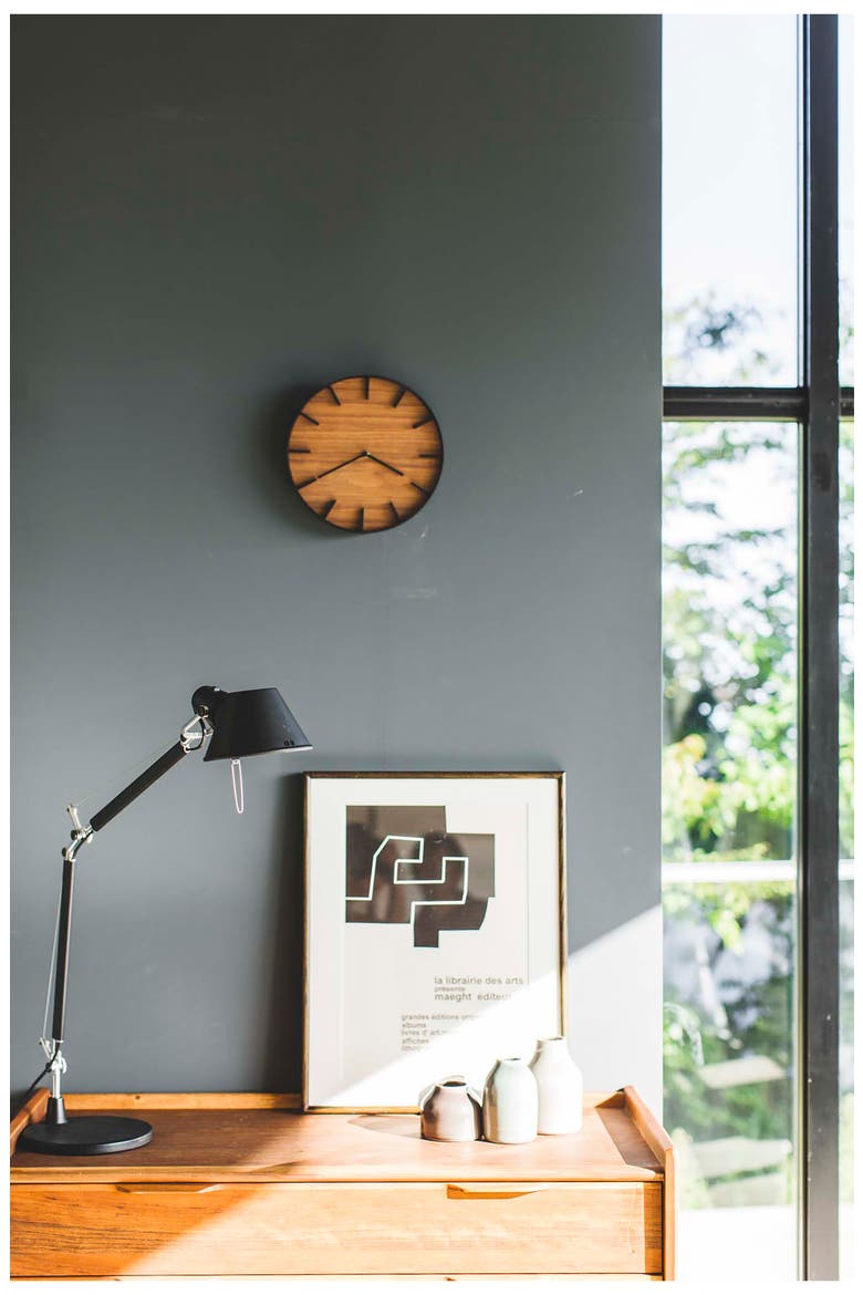 Rin Wall Clock, Alternate, color, BROWN