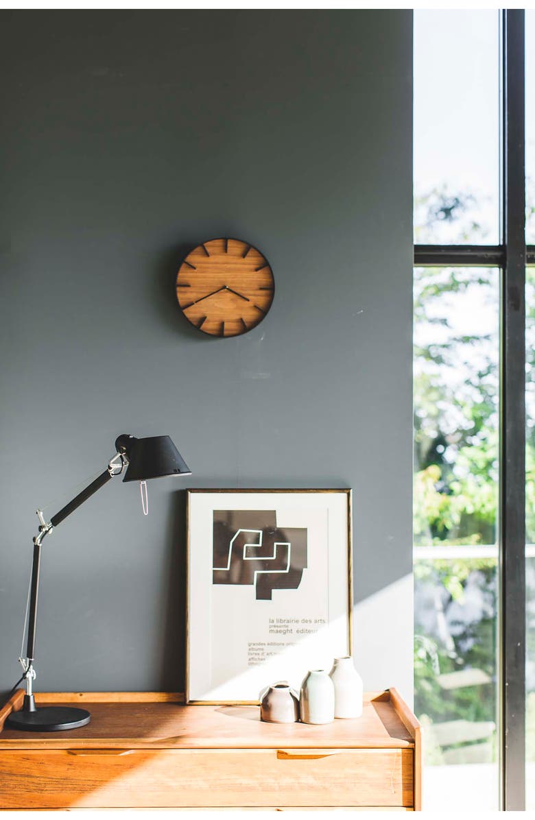 Yamazaki Rin Wall Clock, Alternate, color, Brown