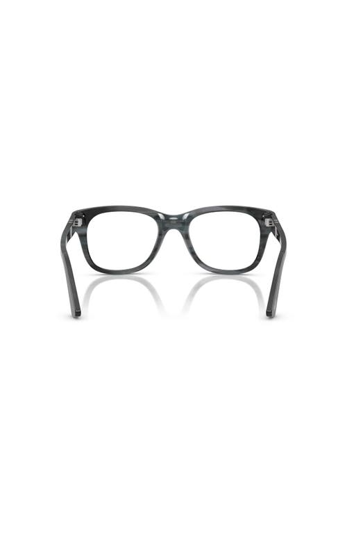 Persol 53mm Square Optical Glasses In Gray
