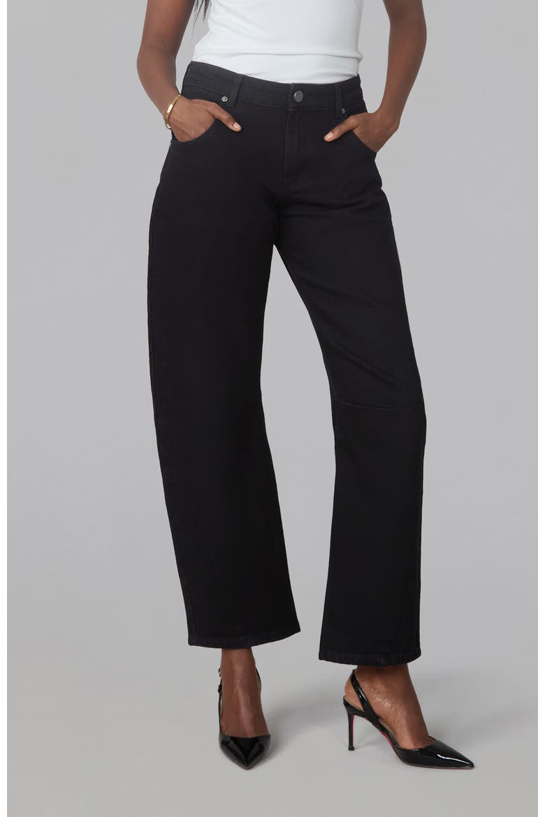 Lennox High Rise Barrel Jeans, Alternate, color, Black