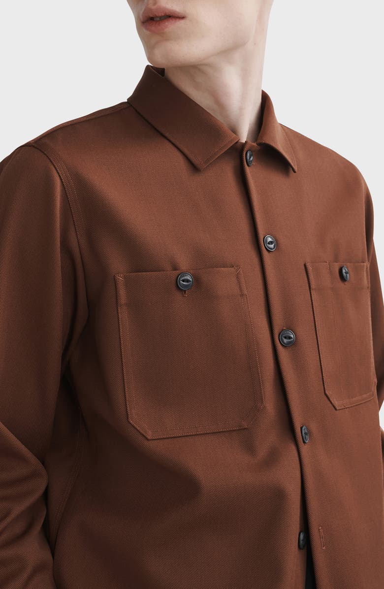 rag & bone Hyde Wool Blend Twill Shirt Jacket, Alternate, color,