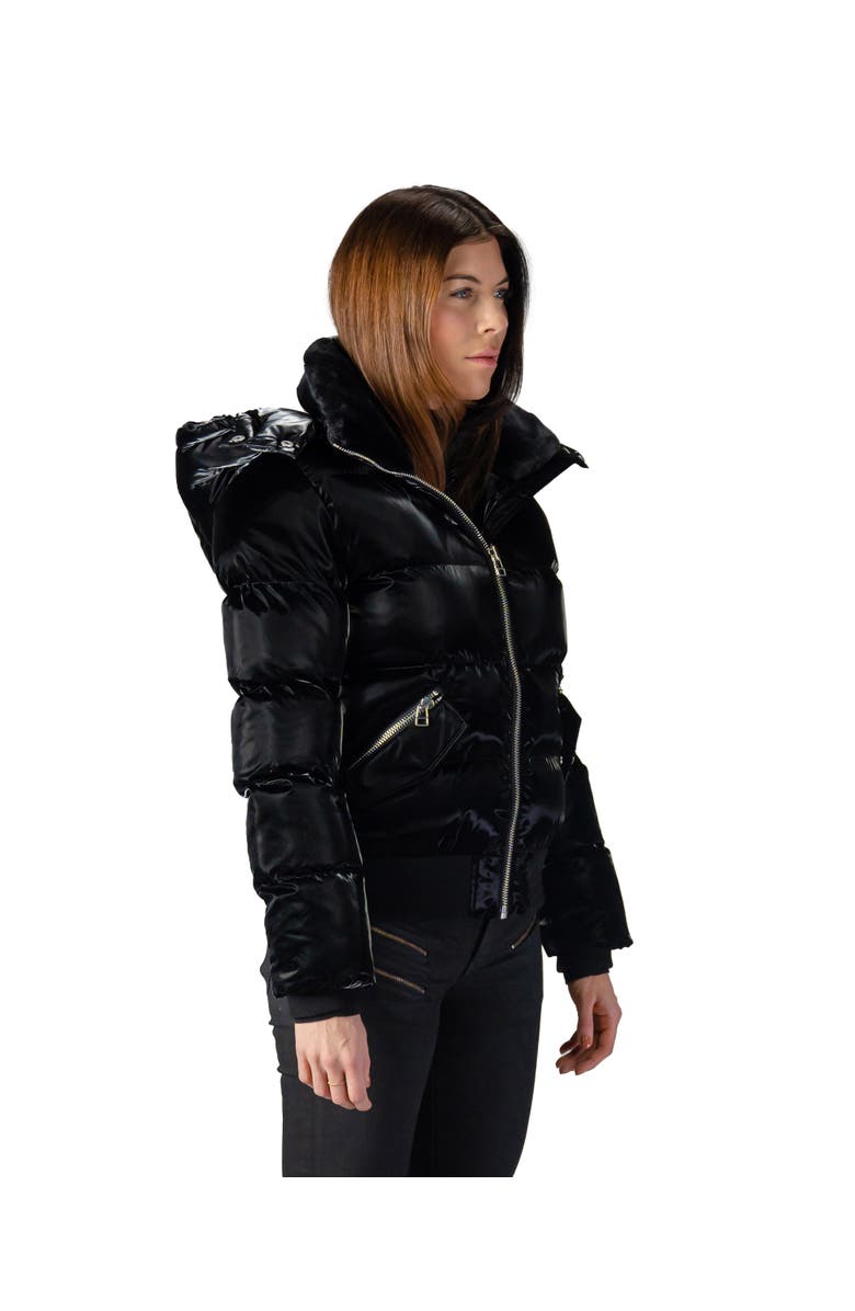 Woodpecker Women's Woody Bomber Quilted Coat, Alternate, color, All Wet Black