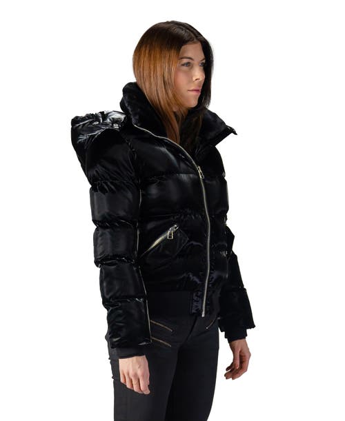 Woodpecker Woody Bomber Quilted Coat In Black