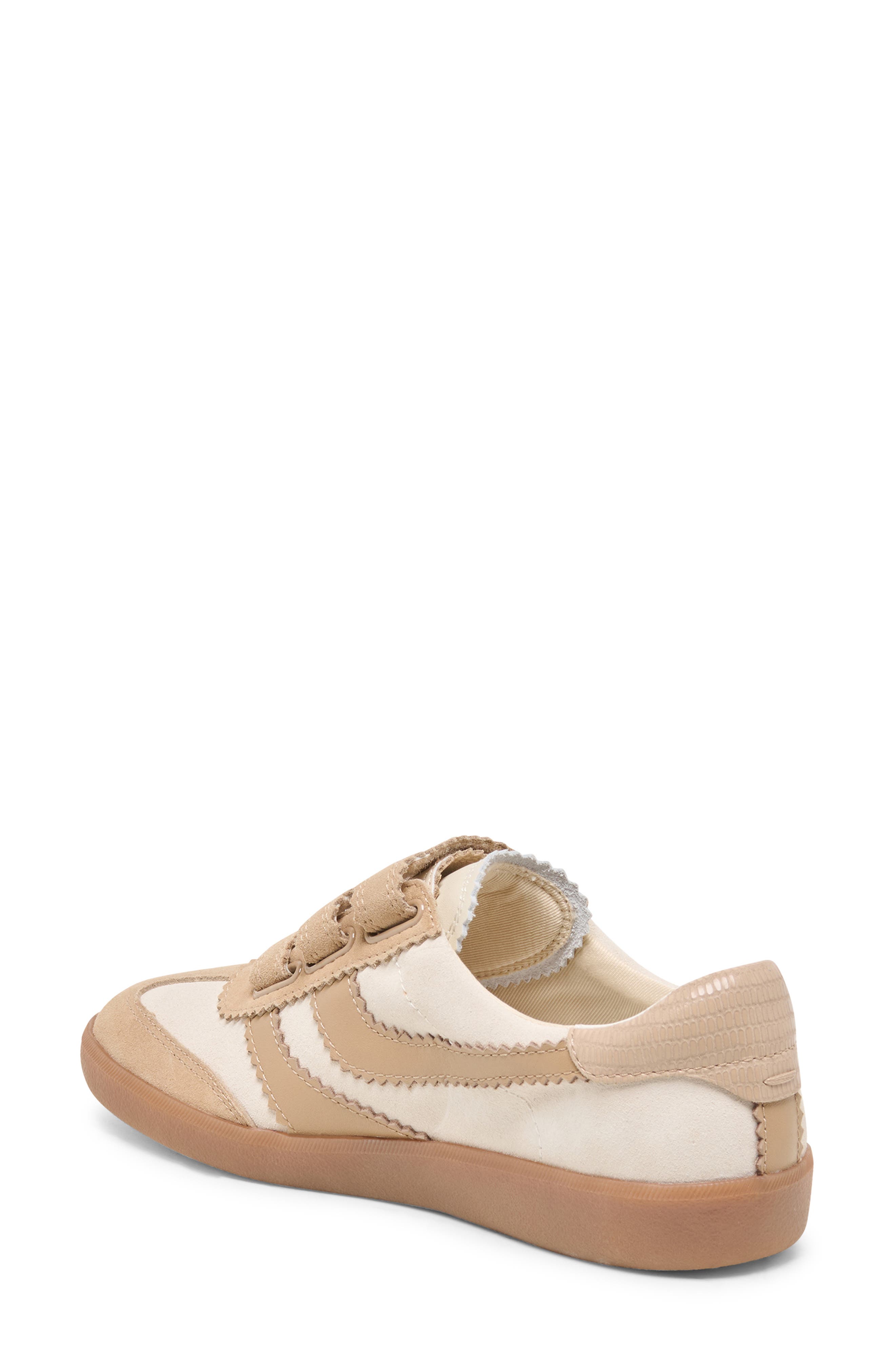 Merit Leather Velcro Sneaker, Alternate, color, CAMEL SUEDE