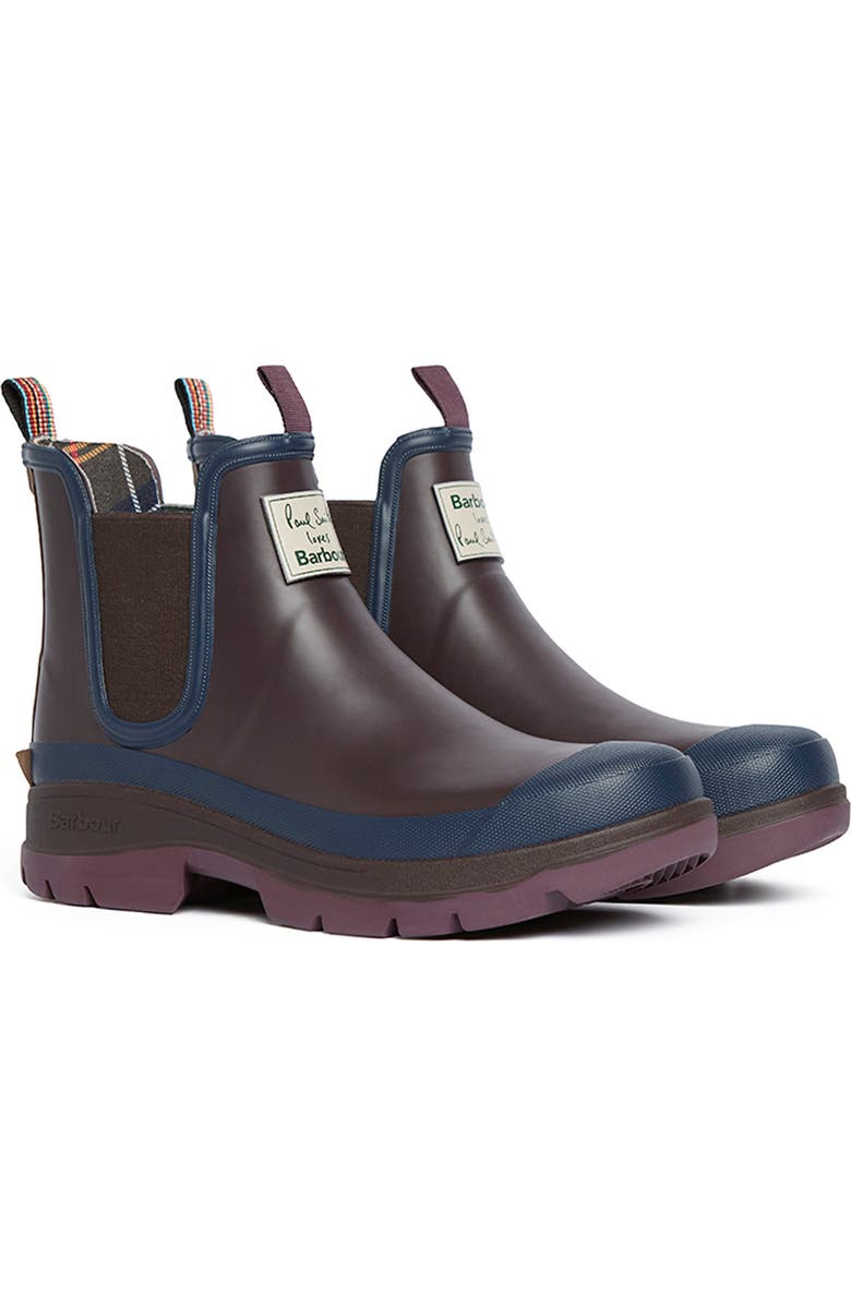 Barbour x Paul Smith Waterproof Chelsea Rain Boot, Main, color,