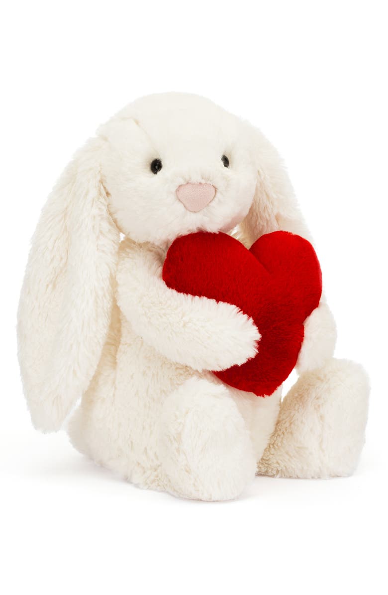 Jellycat Bashful Love Heart Bunny Stuffed Animal, Main, color, 