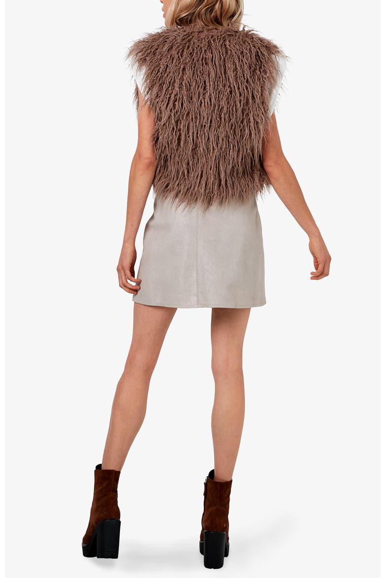Revolution Shag Fur Vest, Alternate, color, Taupe