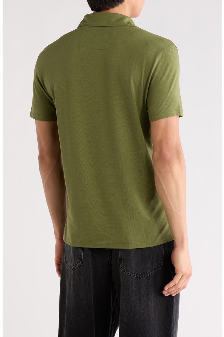 Fillipo Feeder Stripe Polo, Alternate, color, MOSS GREEN