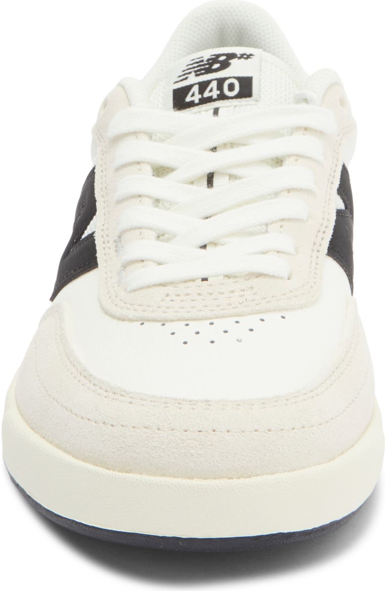 New Balance 440 Skate Sneaker, Alternate, color, Sea Salt/ Black