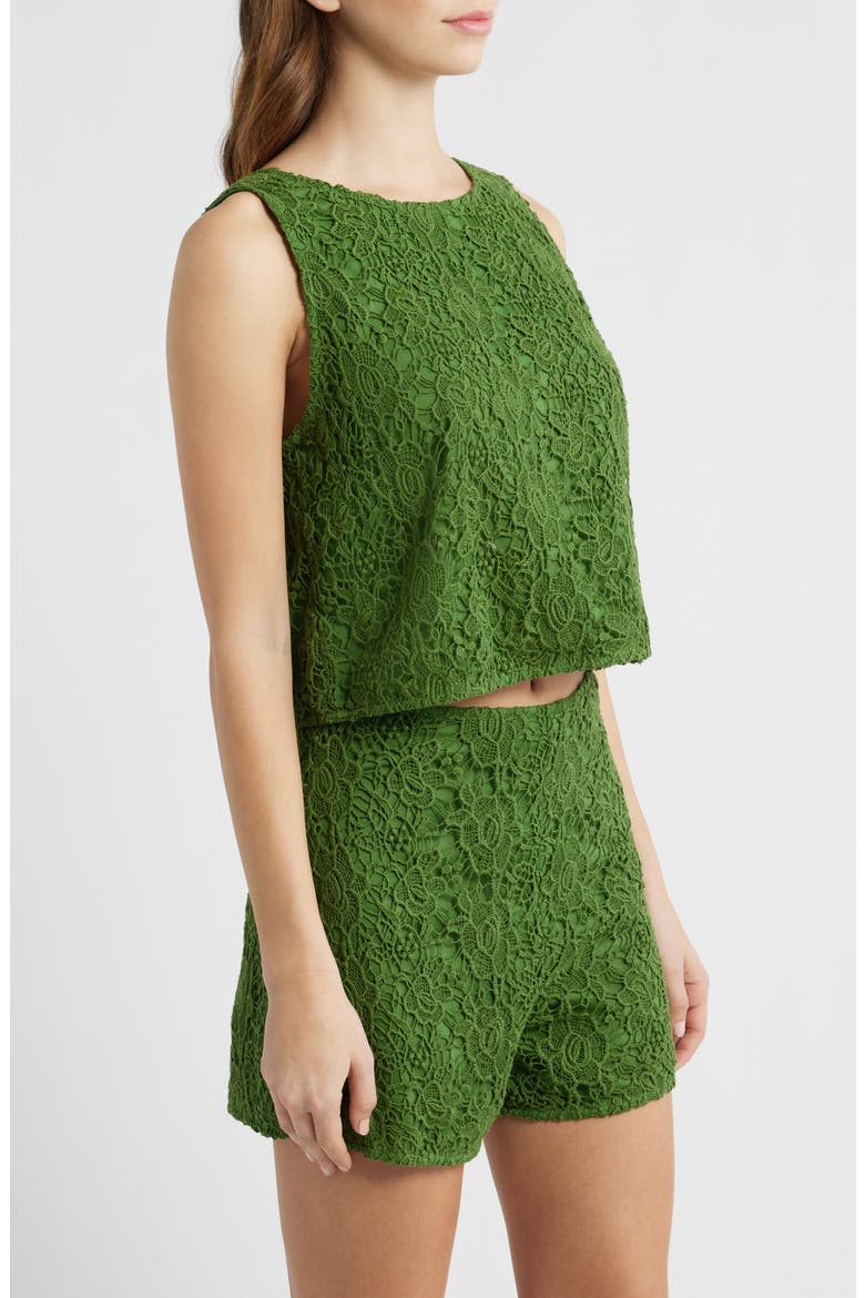 Adrienne Floral Guipure Lace Sleeveless Top, Alternate, color, GARDEN GREEN