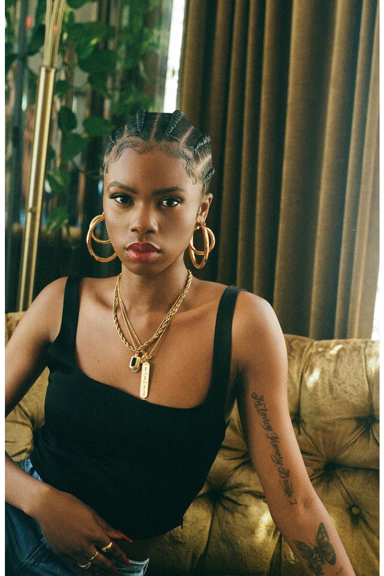 The Legacy Cartouche x The Vic Styles Necklace, Alternate, color, Gold