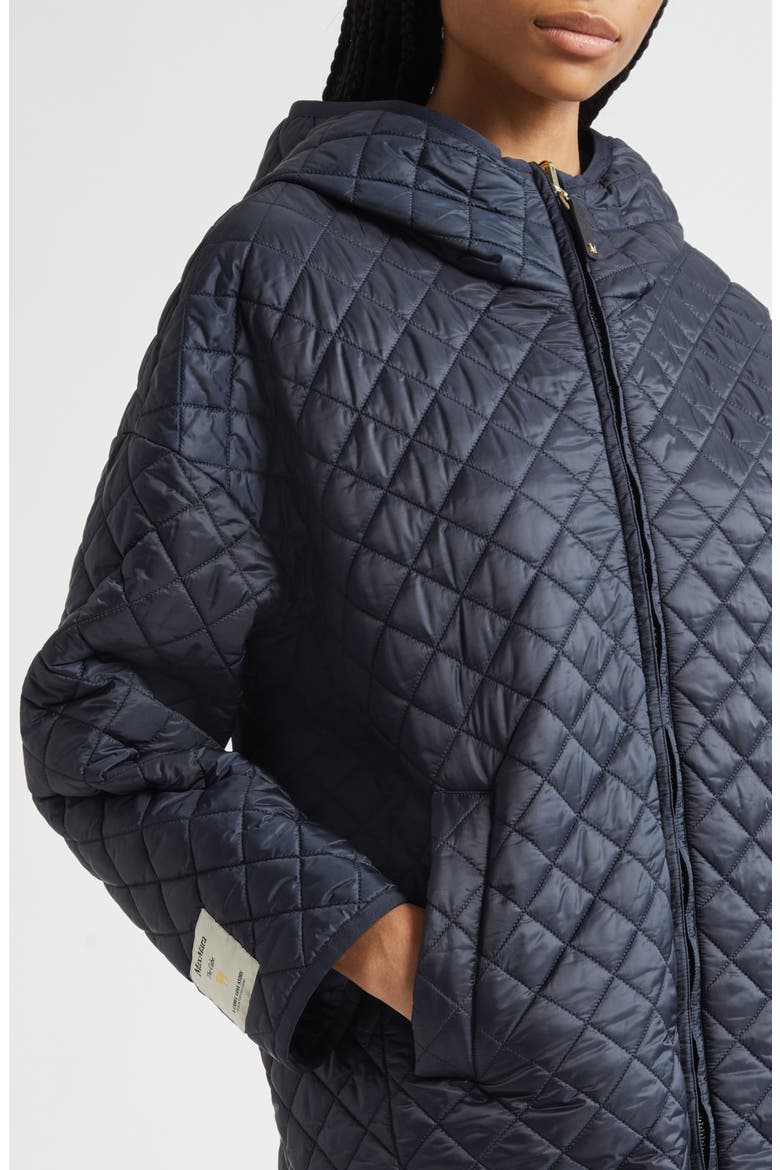Leo Diamond Quilted Cameluxe Hooded Jacket, Alternate, color, MIDNIGHT BLUE