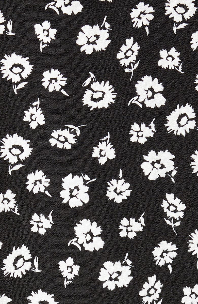 Topshop Maisie Floral Frill Keyhole Blouse, Alternate, color, 