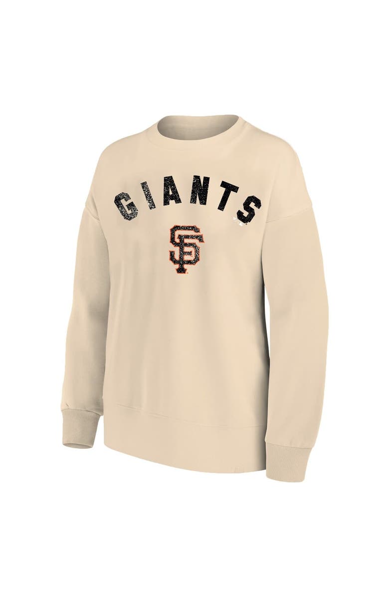 PROFILE Women's Profile  Oatmeal San Francisco Giants Plus Size French Terry Pullover Sweatshirt, Alternate, color, Oatmeal