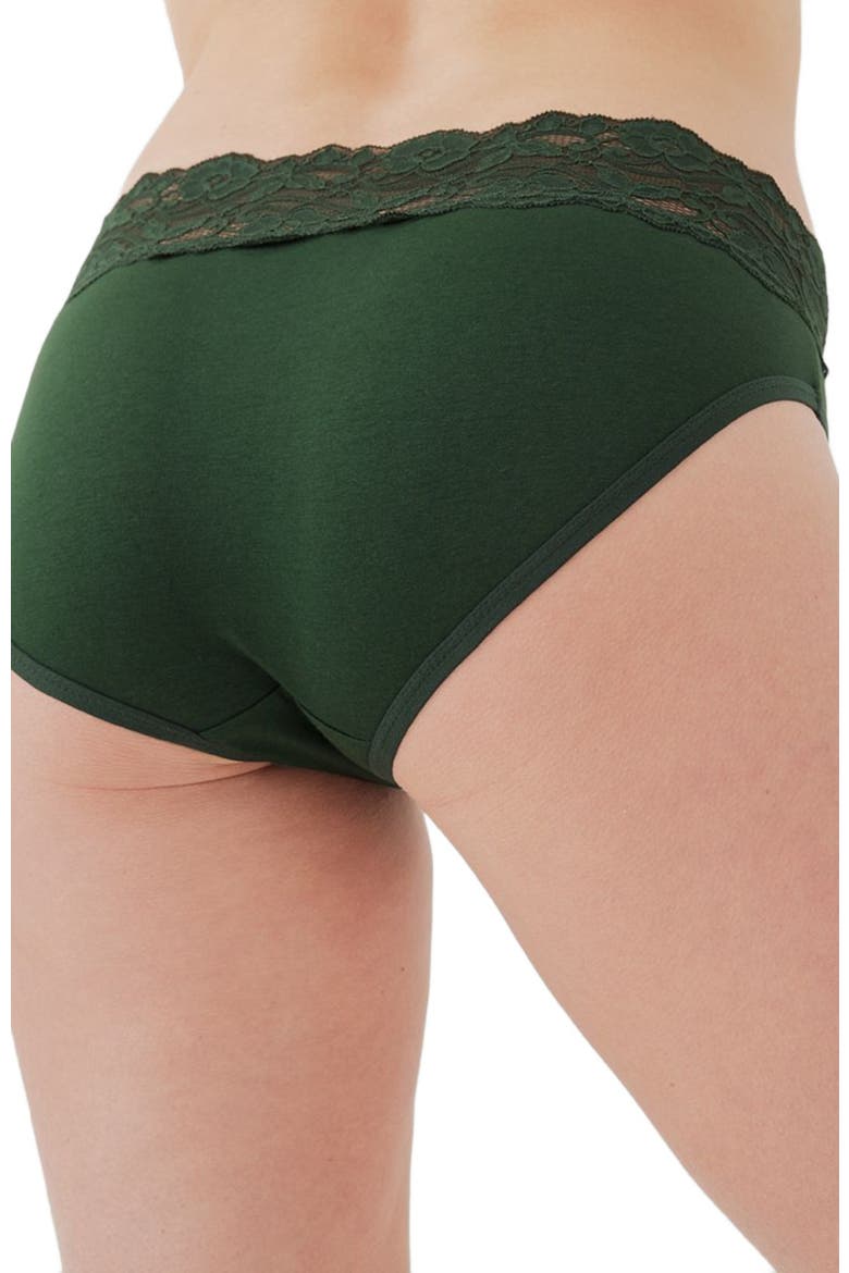Organic Cotton Lace Waist Brief 3-Pack, Alternate, color, Harvest Hues