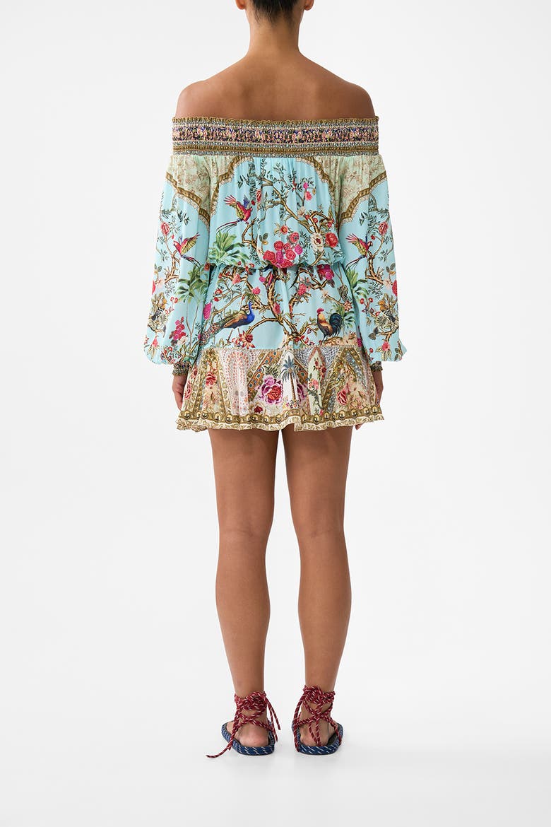 Off Shoulder Short Dress, Alternate, color, Sultans And Queens