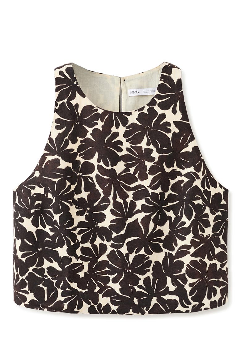 Floral Crop Tank, Alternate, color, ECRU