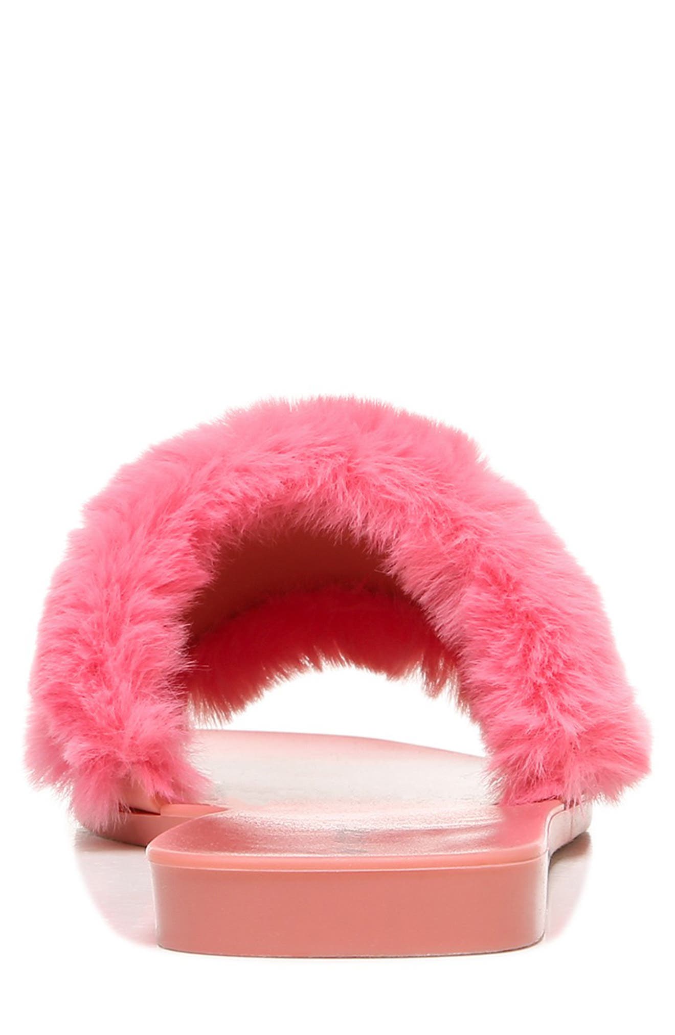 Circus by Sam Edelman Everette Faux Fur Slide Sandal, Alternate, color, PINK CONFETTI