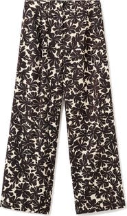 MANGO Floral Straight Leg Pants